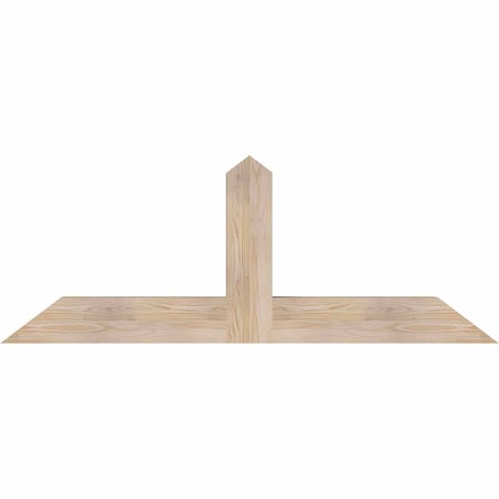 Ekena Millwork Portland Smooth Timber Gable Bracket, Douglas Fir, 60"W x 22"H x 5 1/2"D x 5 1/2"F, 9/12 Pitch GBW060X22X0606POR00SDF